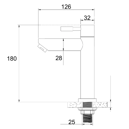 ברז מים קרים רוז גולד מסדרת Nima מבית Waterfall