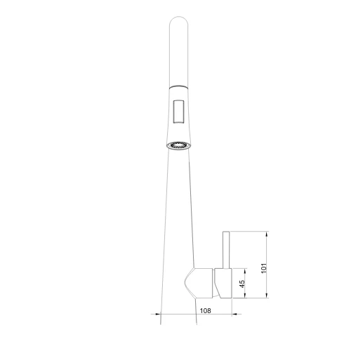 ברז מטבח נשלף רוז גולד מסדרת Hilo מבית Waterfall
