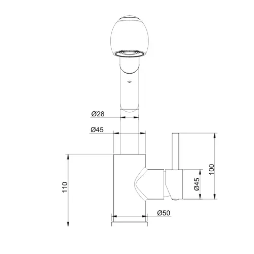 ברז מטבח נשלף דגם Faru מבית Waterfall