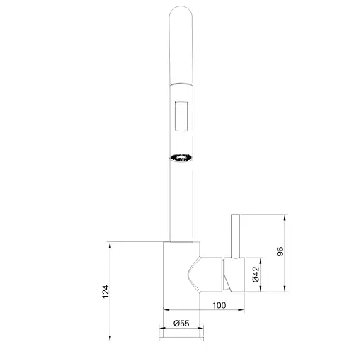 ברז מטבח נשלף זהב מוברש מסדרת Sora מבית Waterfall