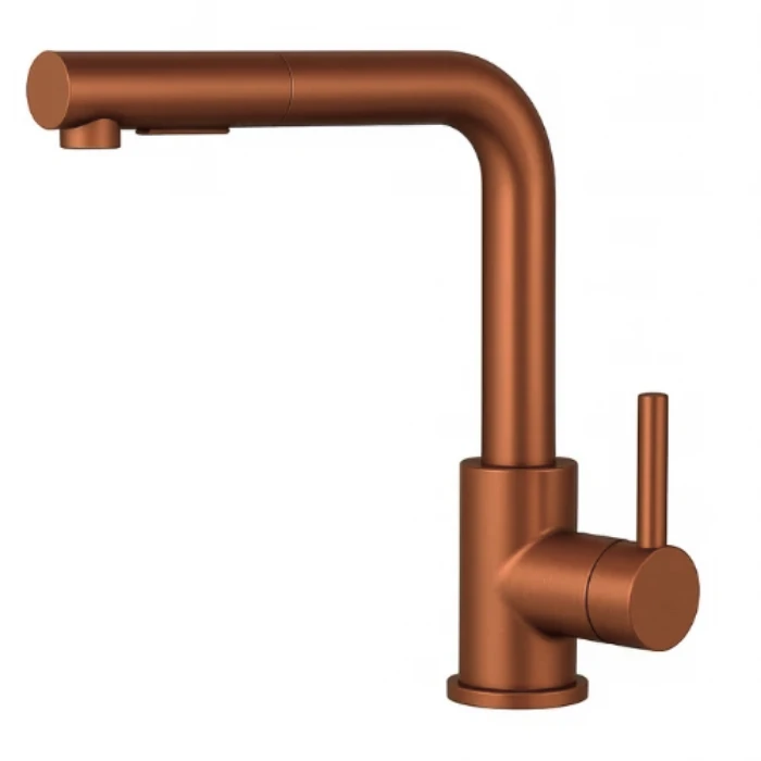 ברז מטבח נשלף רוז גולד מסדרת Lo?s מבית Waterfall