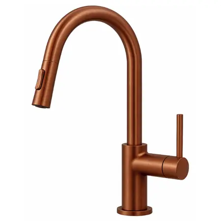 ברז מטבח נשלף רוז גולד מסדרת Sora מבית Waterfall