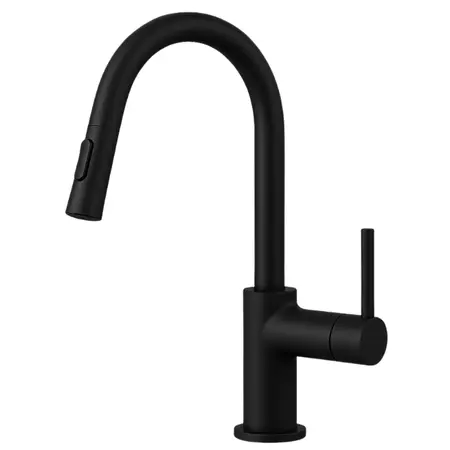 ברז מטבח נשלף שחור מסדרת Sora מבית Waterfall