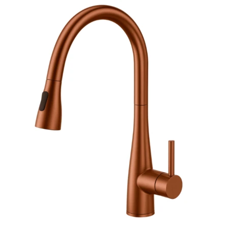 ברז מטבח נשלף רוז גולד מסדרת Goma מבית Waterfall