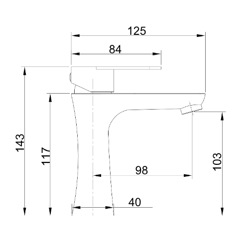 ברז מים קרים דגם Pira מבית Waterfall – תמונה 2
