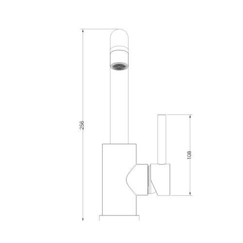 ברז פרח קצר שחור מסדרת Toma מבית Waterfall – תמונה 5