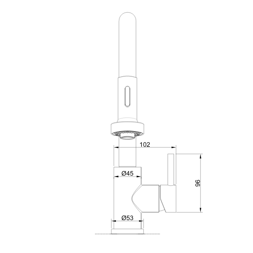 ברז מטבח נשלף ניקל מוברש דגם Niag מבית Waterfall – תמונה 5