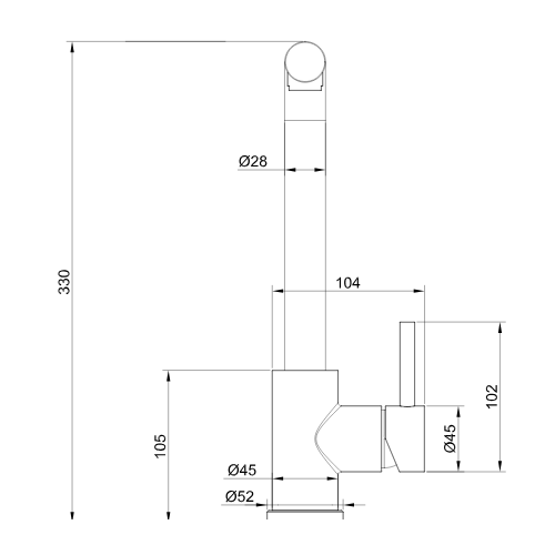 ברז מטבח נשלף שחור מסדרת Loïs מבית Waterfall – תמונה 5
