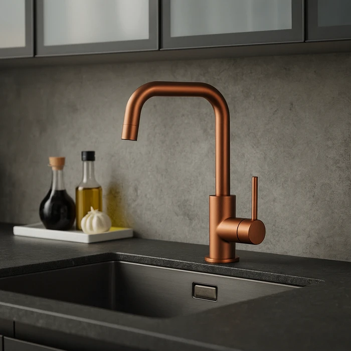 ברז פרח ארוך רוז גולד מסדרת Toma מבית Waterfall – תמונה 3