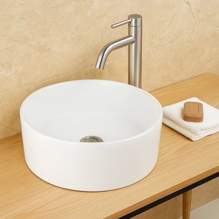 ברז פרח גבוה ניקל מוברש מסדרת Nara מבית Waterfall – תמונה 3