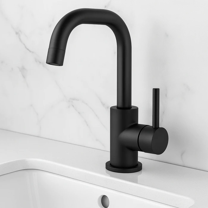 ברז פרח קצר שחור מסדרת Toma מבית Waterfall – תמונה 3